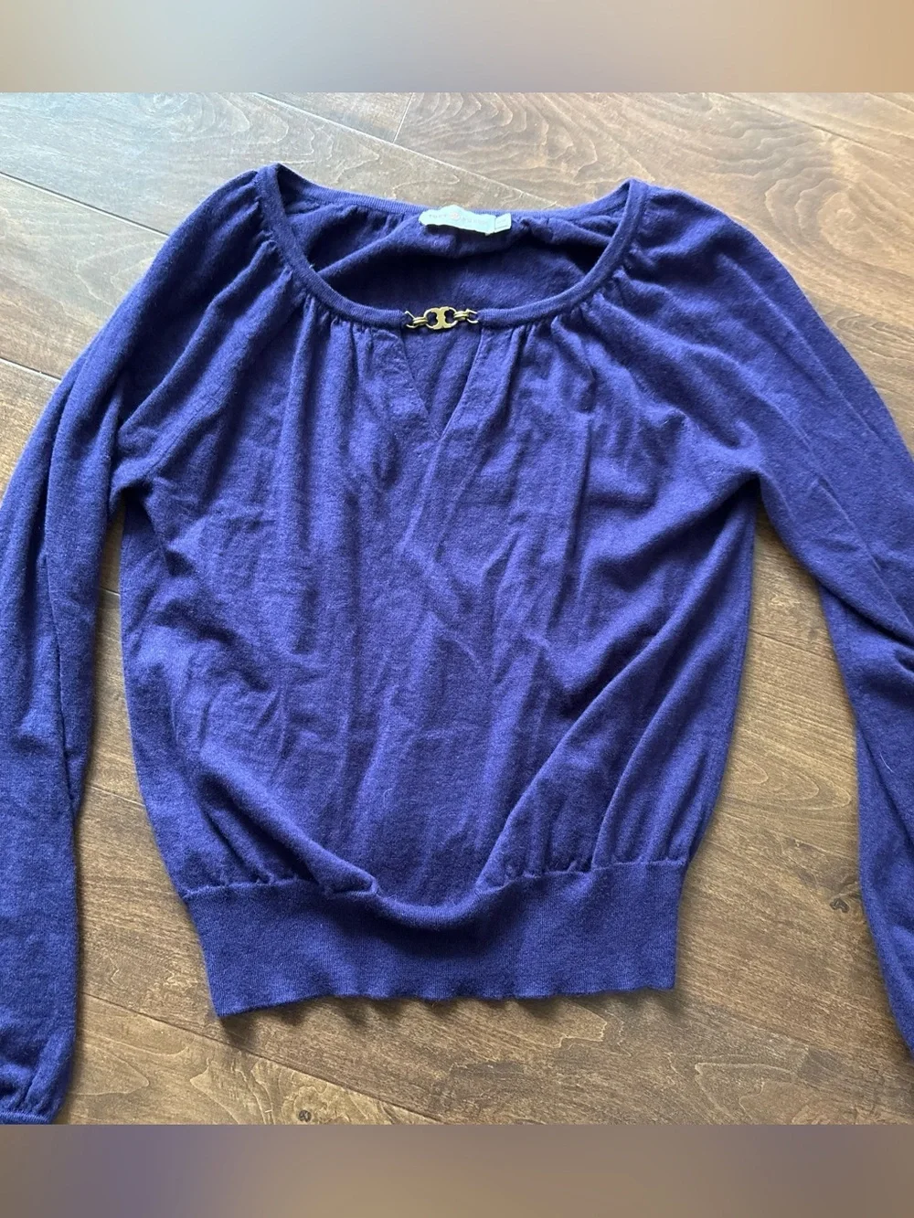 Tory Burch Gemini Link cashmere sweater purple M